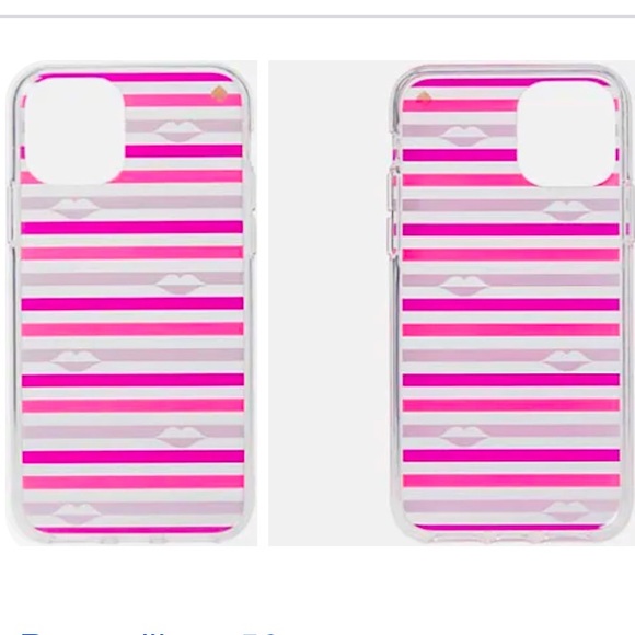 New Kate Spade New York Lips with Stripe iPhone 11 Pro Case - Picture 1 of 10